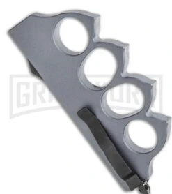 Atomic 1918 Gray OTF Automatic Knuckle Knife - Dagger Two-Tone -Elite Knives Shop 1918 Gray OTF Auto Knuckle Knife Dagger TT GX 36283 jr side large