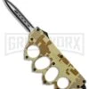 1918 Tan Digital Camo OTF Automatic Knuckle Knife - Dagger Two-Tone -Elite Knives Shop 1918 Tan Digital Camo OTF Auto Knuckle Dagger TT GX 36188 jr large