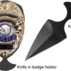 5.11 Tactical Shield Badge Holder One Piece Stainless Black Push Dagger Blade Knife 51077 -Elite Knives Shop 51077 1