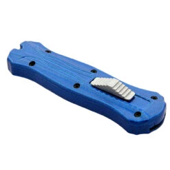 Automatic Sapphire Deluge Mini California Legal Blue Out The Front OTF Knife W/ Belt Clip & Keyring Hole -Elite Knives Shop 8800BL 03 67232.1693341927