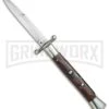 AGA Campolin 13" Stiletto Swinguard Cocobolo Wood Automatic Knife - Bayonet -Elite Knives Shop AGA Campolin 13in Swingaurd Auto Cocobolo Satin Bayo BHQ 77551 jr large