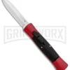 AKC 007 Concord Red/Black OTF Automatic Knife - Dagger Satin -Elite Knives Shop AKC 007 Concord OTF Red Satin Dagger GX 30498 jr large