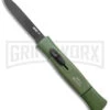 AKC 077 Concord NATO Military Green OTF Automatic Knife - Black Plain -Elite Knives Shop AKC 077 Concord OTF Auto NATO Military Green Black Flat BHQ 50796 jr large