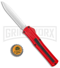 AKC F-20 Red D/A OTF Automatic Knife - Satin Plain 9 AKC F-20 Red D/A OTF Automatic Knife - Satin Plain -Elite Knives Shop AKC F 20 DA Dagger OTF Auto Red Satin BHQ 140483 jr bottlecap large