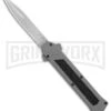 AKC F-16 Gray D/A OTF Automatic Knife - Bayo Satin Plain -Elite Knives Shop AKC F16 DA Bayo Satin Plain BP 25691 er large