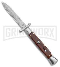 AKC Swinguard 9" Snakewood (Damascus Bayonet Blade)