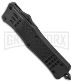 Elite Knives Shop -Elite Knives Shop Atomic Defender Black OTF Auto Satin Plain GX 33725 jr spine large