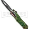 Atomic Defender Large OTF Automatic Knife Green Warhawk - Two Tone Dagger -Elite Knives Shop Atomic Defender Large OTF Auto Green Warhawk TT Dagger GX 37732 jr large