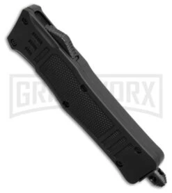 Elite Knives Shop -Elite Knives Shop Atomic Defender Mini OTF Automatic Knife Black Serrated Damascus Drop Point GX 42353 hd spine large