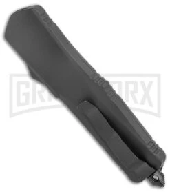 Atomic Lance Black OTF Automatic Knife - Two Tone Double Serr -Elite Knives Shop Atomic Large Shield Dagger Black OTF Auto TT Double Serr GX 38227 jr side large