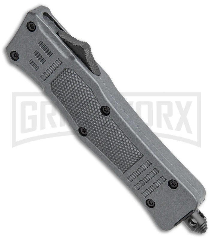 Atomic Defender Mini OTF Automatic Knife Gray - Two Tone Drop Point 4 Atomic Defender Mini OTF Automatic Knife Gray - Two Tone Drop Point - Image 2