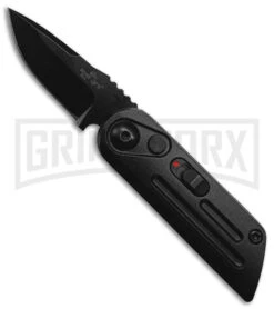 Bear Ops Bold Action XIV Black Stainless Steel Automatic Knife - Black Plain