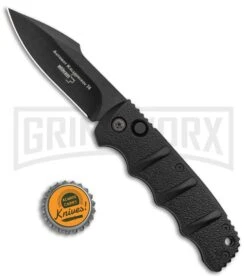 Boker Kalashnikov Automatic Knife - Harpoon Black Plain -Elite Knives Shop Boker Kalashnikov Harpoon Auto Black Black KALS53NSOI BHQ 95957 jr bottlecap large