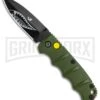 Boker Mini Kalashnikov Warhawk Automatic Knife Green - D2 Black Plain -Elite Knives Shop Boker Mini Warhawk Kalashnikov Auto Dagger Green Black BHQ 113923 jr large