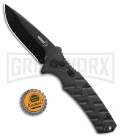 Boker Plus Strike Automatic Knife - Drop Point Black Plain 11 Boker Plus Strike Automatic Knife - Drop Point Black Plain -Elite Knives Shop Boker Plus Strike Bowie Auto Black 01BO433NSOI BHQ 97031 jr bottlecap large