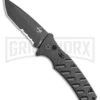 Boker Plus Strike Automatic Knife - Tanto Black Serrated -Elite Knives Shop Boker Plus Strike Tanto Automatic Knife 3.25 Black Serr 01BO401N LS large