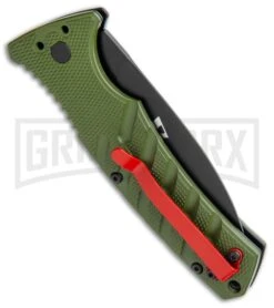 Boker Warhawk Strike Automatic Knife - Dagger -Elite Knives Shop Boker Plus Warhawk Strike Dagger Auto Green Black BHQ 113922 jr side large