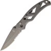 Gerber Paraframe A/O Plunge Lock 7Cr17MoV Serrated Titanium Finish 31001701N -Elite Knives Shop G31001701N