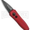 Kershaw Launch 4 Red Automatic Knife CA Legal - Damascus Plain -Elite Knives Shop Kershaw Launch 4 CA Legal Auto Red Damascus 7500RDDAM BHQ 91649 jr large