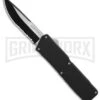 Lightning Black D/A OTF Automatic Knife - Two-Tone Serr -Elite Knives Shop Lightning Black DA OTF Auto TT Serr GX 31875 jr large