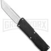Lightning Elite Black D/A OTF Automatic Knife - Tanto Satin Plain -Elite Knives Shop Lightning Elite Black DA OTF Auto Tanto Satin GX 35943 jr large