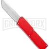 Lightning Red D/A OTF Automatic Knife - Tanto Satin -Elite Knives Shop Lightning Red DA OTF Auto Tanto Satin GX 34379 jr large
