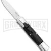 AKC 007 Concord Black OTF Automatic Knife Gray/Black - Spear Point Satin 2 AKC 007 Concord Black OTF Automatic Knife Gray/Black - Spear Point Satin -Elite Knives Shop Minion Concord Polish Black OTF Auto Flat Satin Plain GX 35509 jr large