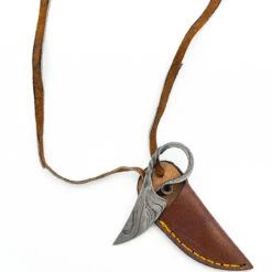 Obscure Antiquity Damascus Twisted Neck Knife Necklace -Elite Knives Shop NKD2906 29136.1655489658