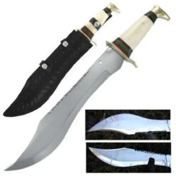 Crocodile Hunter Stag Horn Big Bowie Knife -Elite Knives Shop PK1010B 2T 52776.1602097874