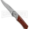 Super Knife Croc Automatic Knife Stainless W/ Rosewood Inlay - Satin Serr -Elite Knives Shop Super Knife Croc Stainless Rosewood Inlay satin serr BP 30075 er large