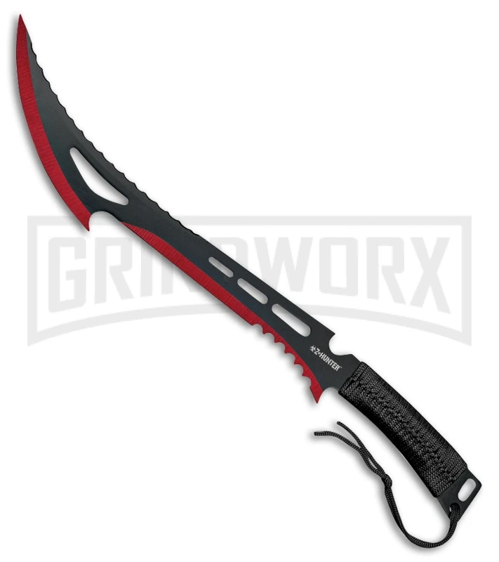 Z-Hunter Annihilator Black/Red Machete - Two-Tone Serr 3 Z-Hunter Annihilator Black/Red Machete - Two-Tone Serr
