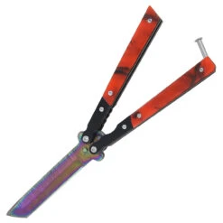 Balisong Damascus Public Enemy Pocket Knife -Elite Knives Shop balisong damascus public enemy pocket knife 2 88337.1564504982