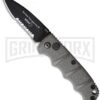 Boker Mini Kalashnikov Gray Automatic Knife - Black Serr -Elite Knives Shop boker kalashnikov mini 01kals73b large