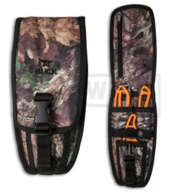 Buck Knives PakLite FieldMaster Knife Set With Mossy Oak Sheath - Orange -Elite Knives Shop buck paklite field master orange mossy oak 0141orsvp1 BHQ 35338 er sheath large