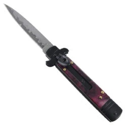 Automatic Sweet Merlot Stiletto Knife -Elite Knives Shop dm1875b 53919.1564504952