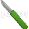 Lightning Zombie Edition Green D/A OTF Automatic Knife - Satin Plain -Elite Knives Shop lightning plain green black satin large
