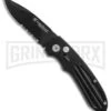 Smith & Wesson Extreme Ops SW50BS Black Automatic Knife - Black Serr 1 Smith & Wesson Extreme Ops SW50BS Black Automatic Knife - Black Serr -Elite Knives Shop smithwesson extreme ops dp black serr BHQ 1776 er large